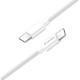 Дата кабель USB-C to USB-C 2.0m 5A 100W zinc alloy braided white ColorWay (CW-CBPDCC099-WT)
