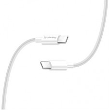 Дата кабель USB-C to USB-C 2.0m 5A 100W zinc alloy braided white ColorWay (CW-CBPDCC099-WT) - Фото