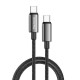 Дата кабель USB-C to USB-C 2.0m 5A 100 W zinc alloy braided black ColorWay (CW-CBPDCC099-BK)