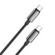 Дата кабель USB-C to USB-C 2.0m 5A 100 W zinc alloy braided black ColorWay (CW-CBPDCC099-BK)