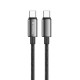 Дата кабель USB-C to USB-C 2.0m 5A 100 W zinc alloy braided black ColorWay (CW-CBPDCC099-BK)