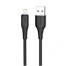 Дата кабель USB 2.0 AM to Lightning 1.0m 3A textured PVC black ColorWay (CW-CBUL094-BK) - Фото