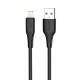 Дата кабель USB 2.0 AM to Lightning 1.0m 3A textured PVC black ColorWay (CW-CBUL094-BK)