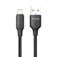 Дата кабель USB 2.0 AM to Lightning 1.0m 3A TPE embossed black ColorWay (CW-CBUL101-BK)