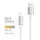 Дата кабель USB 2.0 AM to Lightning 2.0m 3A zinc alloy braided white ColorWay (CW-CBUL099-WT)