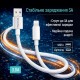 Дата кабель USB 2.0 AM to Lightning 2.0m 3A zinc alloy braided white ColorWay (CW-CBUL099-WT)