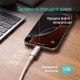 Дата кабель USB 2.0 AM to Lightning 2.0m 3A zinc alloy braided white ColorWay (CW-CBUL099-WT)