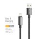Дата кабель USB 2.0 AM to Lightning 2.0m 3A zinc alloy braided black ColorWay (CW-CBUL099-BK)