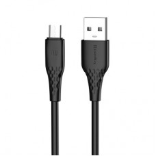 Дата кабель USB 2.0 AM to Micro 5P 1.0m 3A textured PVC black ColorWay (CW-CBUM094-BK) - Фото