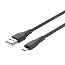 Дата кабель USB 2.0 AM to Micro 5P 1.0m 3A textured PVC black ColorWay (CW-CBUM094-BK) - Фото