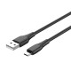 Дата кабель USB 2.0 AM to Micro 5P 1.0m 3A textured PVC black ColorWay (CW-CBUM094-BK)