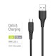 Дата кабель USB 2.0 AM to Micro 5P 1.0m 3A textured PVC black ColorWay (CW-CBUM094-BK)