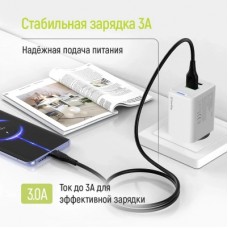 Дата кабель USB 2.0 AM to Micro 5P 1.0m 3A textured PVC black ColorWay (CW-CBUM094-BK) - Фото