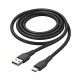 Дата кабель USB 2.0 AM to USB-C 1.0m 3A textured PVC black ColorWay (CW-CBUC094-BK)
