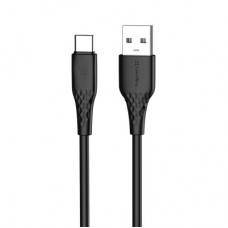 Дата кабель USB 2.0 AM to USB-C 1.0m 3A textured PVC black ColorWay (CW-CBUC094-BK) - Фото