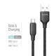 Дата кабель USB 2.0 AM to USB-C 1.0m 3A TPE embossed black ColorWay (CW-CBUC101-BK)