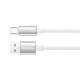 Дата кабель USB 2.0 AM to USB-C 1.0m 3A zinc alloy braided white ColorWay (CW-CBUC098-WT)