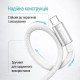 Дата кабель USB 2.0 AM to USB-C 1.0m 3A zinc alloy braided white ColorWay (CW-CBUC098-WT)