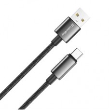 Дата кабель USB 2.0 AM to USB-C 1.0m 3A zinc alloy braided black ColorWay (CW-CBUC098-BK) - Фото