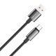 Дата кабель USB 2.0 AM to USB-C 1.0m 3A zinc alloy braided black ColorWay (CW-CBUC098-BK)