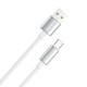 Дата кабель USB 2.0 AM to USB-C 2.0m 3A zinc alloy braided white ColorWay (CW-CBUC099-WT)
