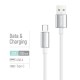 Дата кабель USB 2.0 AM to USB-C 2.0m 3A zinc alloy braided white ColorWay (CW-CBUC099-WT)
