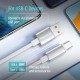 Дата кабель USB 2.0 AM to USB-C 2.0m 3A zinc alloy braided white ColorWay (CW-CBUC099-WT)