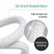 Дата кабель USB 2.0 AM to USB-C 2.0m 3A zinc alloy braided white ColorWay (CW-CBUC099-WT)