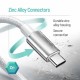 Дата кабель USB 2.0 AM to USB-C 2.0m 3A zinc alloy braided white ColorWay (CW-CBUC099-WT)