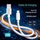 Дата кабель USB 2.0 AM to USB-C 2.0m 3A zinc alloy braided white ColorWay (CW-CBUC099-WT)