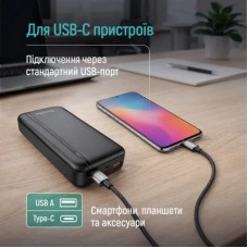 Дата кабель USB 2.0 AM to USB-C 2.0m 3A zinc alloy braided black ColorWay (CW-CBUC099-BK) - Фото