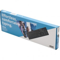 Клавіатура AOC KB100B USB UA Black (KB100B/97) - Фото