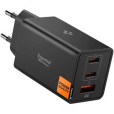 Зарядное устройство Spigen 2xUSB-C PD + 1xUSB 67W black (ACH09458)