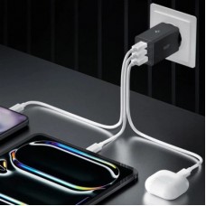 Зарядний пристрій Spigen 2xUSB-C PD + 1xUSB 67 W black (ACH09458) - Фото