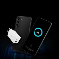 Зарядний пристрій Spigen 2xUSB-C PD + 1xUSB 67W white (ACH08710) - Фото