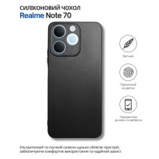 Чехол для мобильного телефона BeCover Silicone Realme Note 70 Black (714693) - Фото