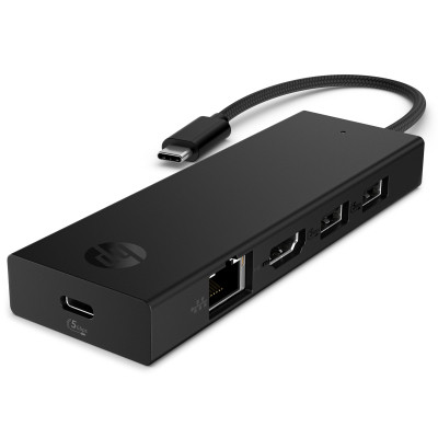 Концентратор HP Хаб USB 3.0 ->HDMI/USB2.0x2/USB-C PD/Ethernet Hub HP (BR1U3AA)