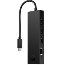 Концентратор HP Хаб USB 3.0 ->HDMI/USB2.0x2/USB-C PD/Ethernet Hub HP (BR1U3AA) - Фото