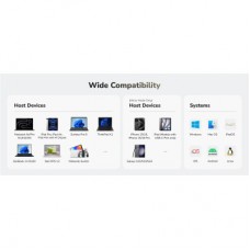 Концентратор Cudy USB-C 6-in-1 1xHDMI 4K + 1xUSB-C + 1xUSB 3.0 5Gbps + 2xUSB 2.0 (UH606) - Фото