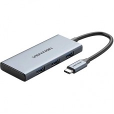 Концентратор Vention USB-C 6-in-1 3xUSB 3.0 + HDMI 4K30Hz + SD/TF 0.15m (TOOHB) - Фото