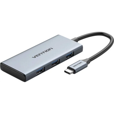 Концентратор Vention USB-C 6-in-1 3xUSB 3.0 + HDMI 4K30Hz + SD/TF 0.15m (TOOHB)