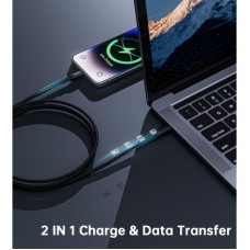 Дата кабель USB-C to Lightning 1.8m MFi PD20W braided black Choetech (XCL-1021-BK) - Фото