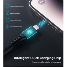 Дата кабель USB-C to Lightning 1.8m MFi PD20W braided black Choetech (XCL-1021-BK) - Фото