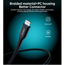 Дата кабель USB-C to Lightning 1.8m MFi PD20W braided black Choetech (XCL-1021-BK) - Фото
