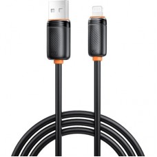 Дата кабель USB 2.0 AM to Lightning 2.0m 3A black XO (NB302-AI-2.black) - Фото