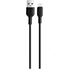 Дата кабель USB 2.0 AM to Micro 5P 1.0m 2A black XO (NB212-AM.black) - Фото