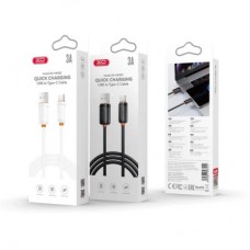 Дата кабель USB 2.0 AM to USB-C 1.0m 3A black XO (NB302-AC.black) - Фото