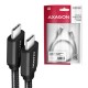 Дата кабель USB-C to USB-C 3.0m v3.2 Gen 1 PD 60W 3A black AXAGON (BUCM3-CM30AB) Дата кабель USB-C to USB-C 3.0m v3.2 Gen 1 PD 60W 3A black AXAGON (BUCM3-CM30AB)
