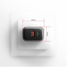Зарядний пристрій AXAGON 1xUSB-C PD67W + 1xUSB QC4+ PPS gray (ACU-PQ67) - Фото