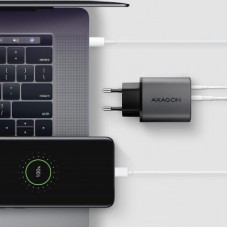 Зарядний пристрій AXAGON 1xUSB-C PD67W + 1xUSB QC4+ PPS gray (ACU-PQ67) - Фото